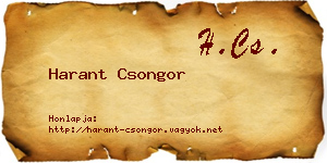 Harant Csongor névjegykártya